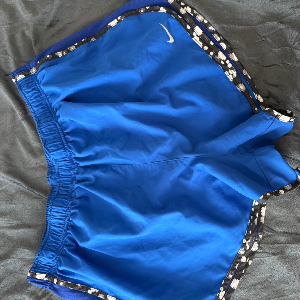 Women XL Nike Dri-Fit Blue Shorts with White Accents